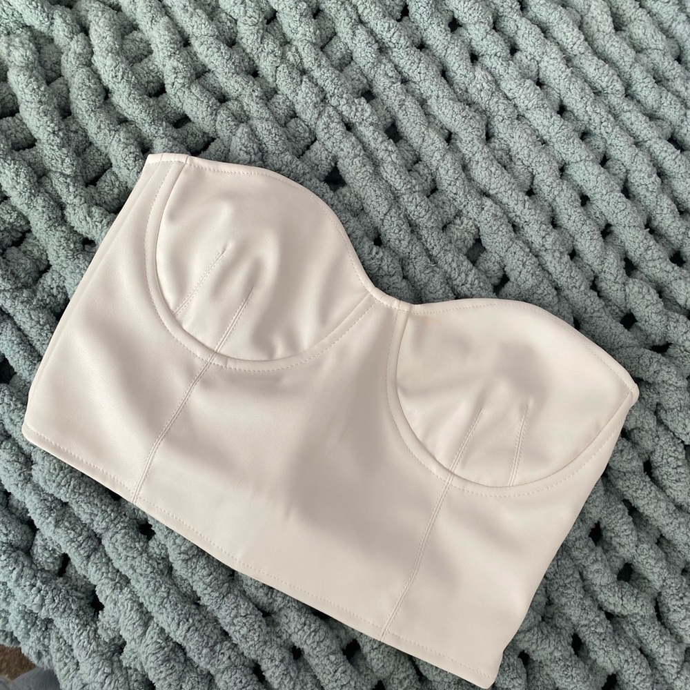 White leather top